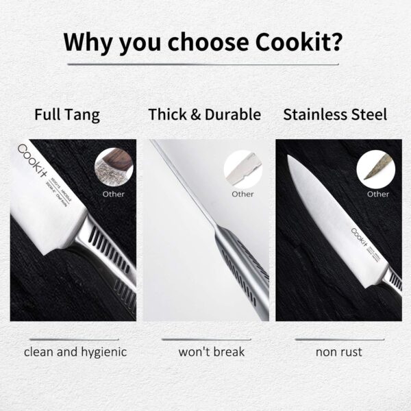 Kitchen Knife Set, 15 Piece Knife Sets with Block chef - Image 4