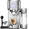 Geek Chef Espresso And Cappuccino Machine With Automatic Milk Frother,20Bar Espresso Maker For Home, For Cappuccino Or Latte,with ESE POD Filter, Stainless Steel, Gift For Coffee Lover Bar