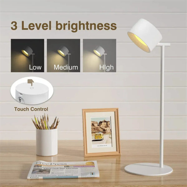 Magnetic Touchable LED USB Rechargeable Table Lamp - Image 6