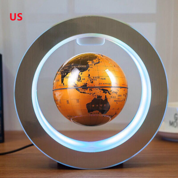 LED World Map Floating Globe Magnetic Levitation Light Anti Gravity Magic - Image 2