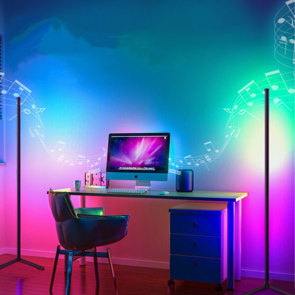 Symphony Bluetooth-compatible RGB Floor Graffiti Smart APP Corner Atmosphere Lamp