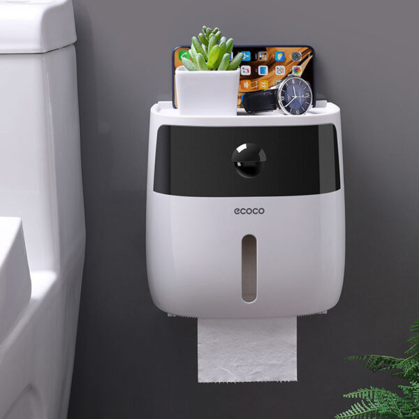Tissue Box Multi-function Pumping Rack, Punch-free Double-layer Waterproof - Image 4