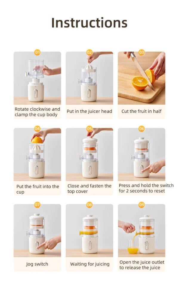 Mini Fruit Squeezer Pressure Juicer Kitchen - Image 4