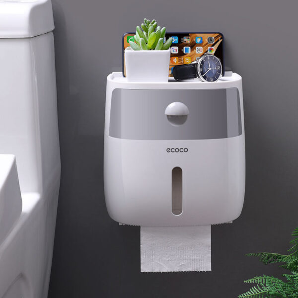 Tissue Box Multi-function Pumping Rack, Punch-free Double-layer Waterproof - Image 3