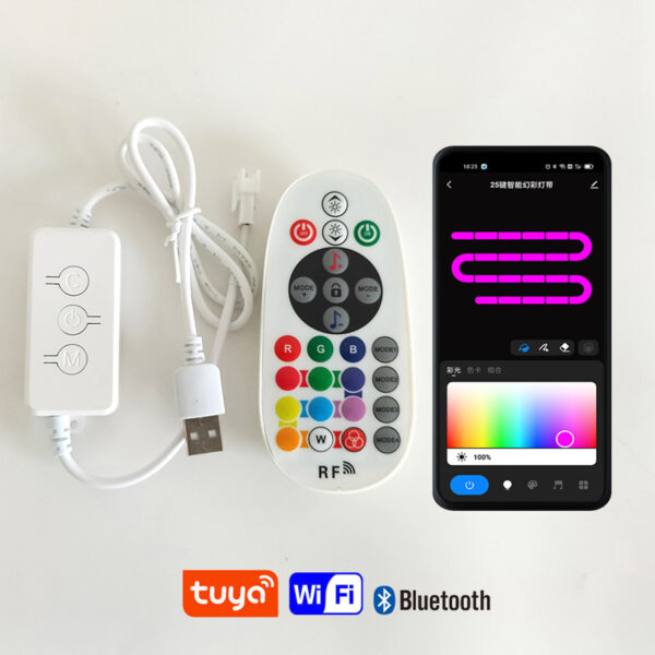 Symphony Bluetooth-compatible RGB Floor Graffiti Smart APP Corner Atmosphere Lamp - Image 7