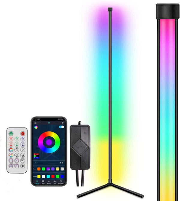 Symphony Bluetooth-compatible RGB Floor Graffiti Smart APP Corner Atmosphere Lamp - Image 2