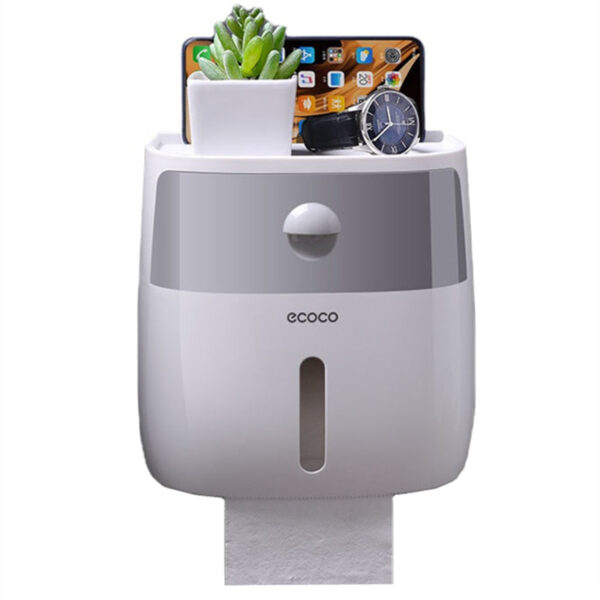 Tissue Box Multi-function Pumping Rack, Punch-free Double-layer Waterproof - Image 5