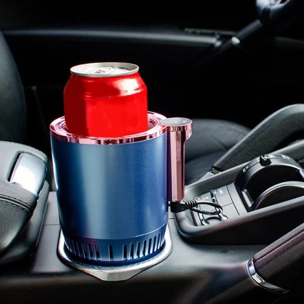 Car Heating Cooling Cup Mug Car Fridge Keep Beverage Coffee Miik Drinks Warmer Cooler Mini Car Refrigerator Portable Car Freezer - Image 2