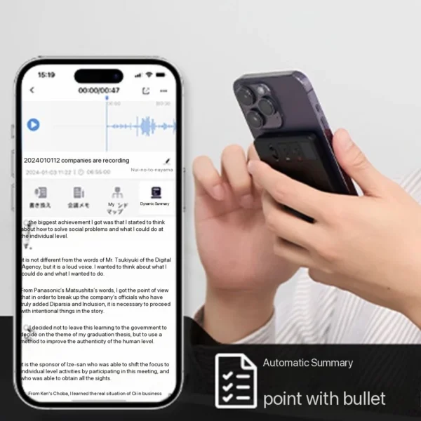 ChatGPT AI powered Mini Voice Note Recorder Realtime Translator Device phone charging free translator Intelligent VS Plaud Not - Image 3