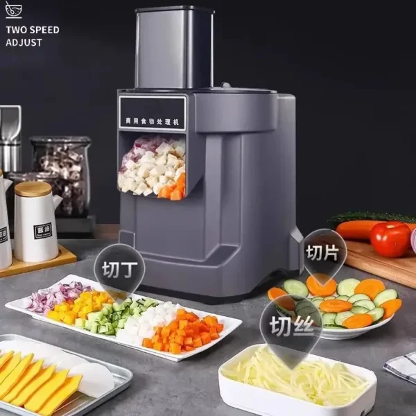 Electric vegetable cutter multifunctional fully automatic dicer shredder vegetable carrot potato slicer,processador de alimentos - Image 2