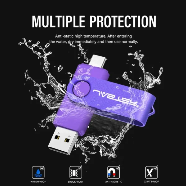 TYPE-C USB Flash Drive 128GB Real Capacity Pen Drive 64GB Free Key Chain Memory Stick Creative Business Gift Red U Disk Blue 32G - Image 6