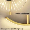 Moden Led Clock Wall Lamps For Corridor Aisle Bedside Wall Clock With Light Dimmable Bedroom Living Room Wall Sconce Lighting - Image 6