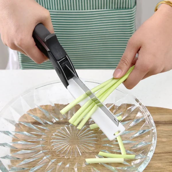 Vegetable Cutting Board Spring Scissors, Household Kitchen Knife, Auxiliary Food Scissors, 2-in-1 Kitchen Tools, New - Image 2