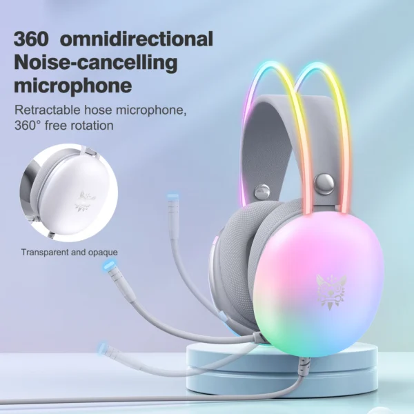 ONIKUMA Gaming Headset Esports Package New FULL RGB Light Design Headphones with Mic Headphone For PC Gamer - Image 3