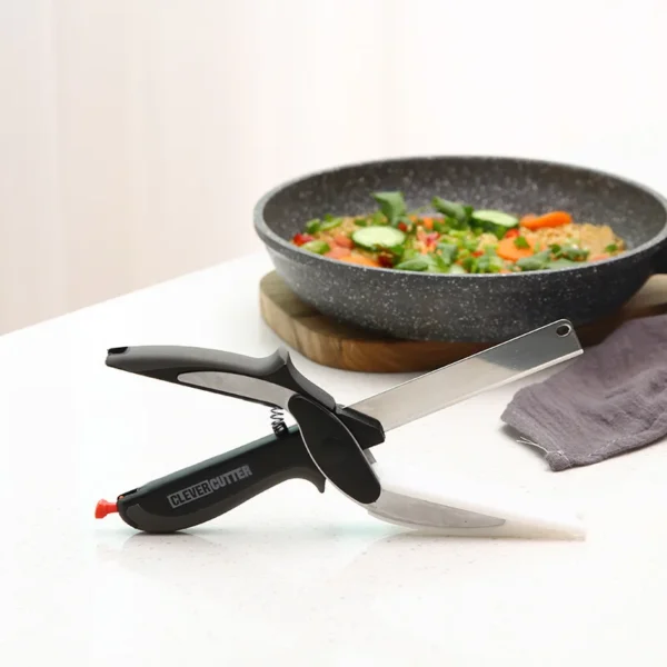Vegetable Cutting Board Spring Scissors, Household Kitchen Knife, Auxiliary Food Scissors, 2-in-1 Kitchen Tools, New - Image 4