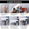 Solar Energy Bathroom Toothbrush Storage Box Toothbrush Holder Toothpaste Dispenser Multi-function Storage Holder USB Charger - Image 6