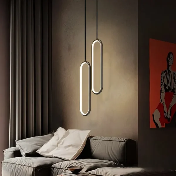 Modern Minimalist LED Pendant Light Chandelier For Bedroom Restaurant Living Room Gold Black Hanging Lamps Decoration Led Lustre - Image 2