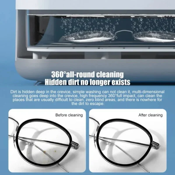 Xiaomi MIJIA Vibration Ultrasonic Glasses Cleaning Machine Household Appliances Watches Function Timer Cleaning Machine 450ml - Image 3
