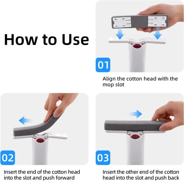Powerful Squeeze Mini Mop Folding Home Cleaning Mops With Sponge Self-squeezing Floor Washing Mops Desk Window Car Clean Tools - Image 5