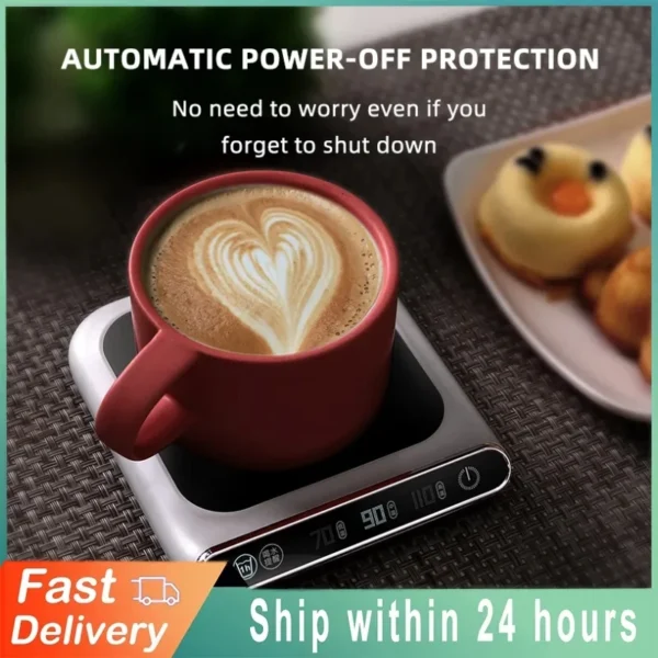New Potable USB Coffee Mug Cup Warmer with 3 Temperature Settings for Office Desk Use Home Office Smart Electric Beverage Warmer - Image 2