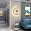 Moden Led Clock Wall Lamps For Corridor Aisle Bedside Wall Clock With Light Dimmable Bedroom Living Room Wall Sconce Lighting - Image 3