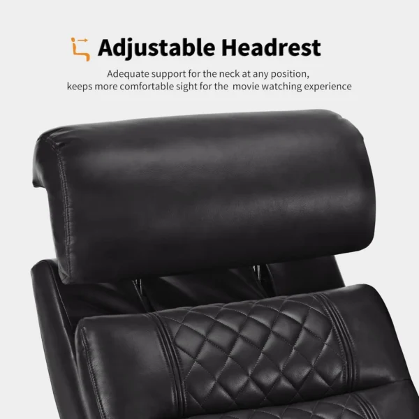 MCombo Power Recliner Chair with Adjustable Headrest, Home Theater Seating with USB & Type-C Port, Armrest Storage & LED Light H - Image 5