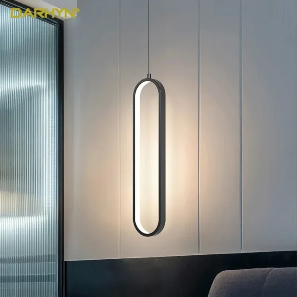 Modern Minimalist LED Pendant Light Chandelier For Bedroom Restaurant Living Room Gold Black Hanging Lamps Decoration Led Lustre - Image 3