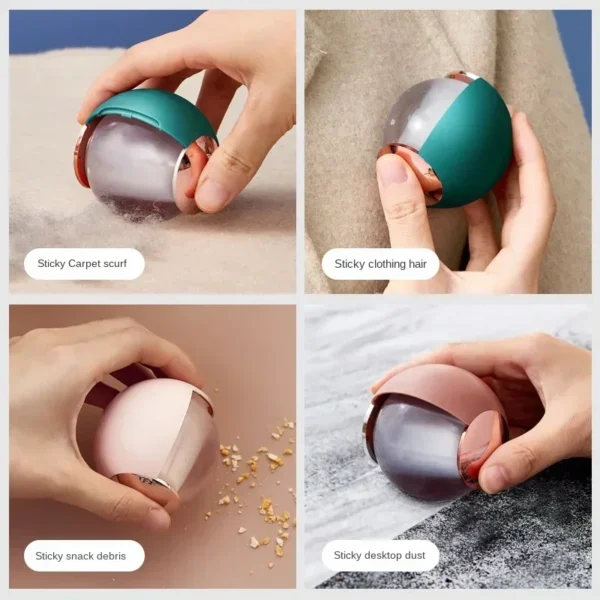 Lint Roller Hair Remover Ball Reusable Gel Lint Roller For Pet Hair Upgrading Reusable Lint Rollers Washable Sticky Roller Ball - Image 3