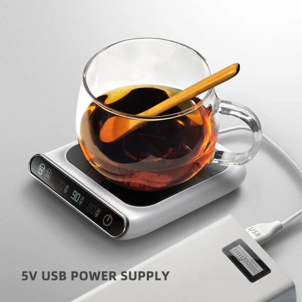 New Potable USB Coffee Mug Cup Warmer with 3 Temperature Settings for Office Desk Use Home Office Smart Electric Beverage Warmer - Image 3