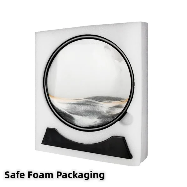3D Moving Sand Art Picture Round Glass Deep Sea Sandscape Hourglass Quicksand Craft Flowing Painting Office Home Decor Gift - Image 6