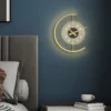 Moden Led Clock Wall Lamps For Corridor Aisle Bedside Wall Clock With Light Dimmable Bedroom Living Room Wall Sconce Lighting - Image 2