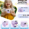 Instant Print Camera for Kids,2.0 Inch Screen Kids Instant Cameras, Christmas Birthday Gifts for Girls Age 3-12,Toddler Toy - Image 5