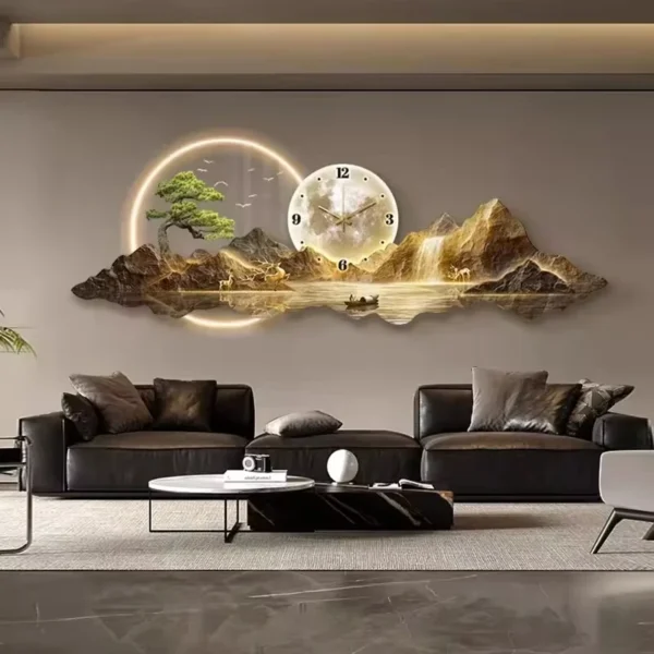 Design Luxury Wall Clocks Living Room Led Aesthetic Minimalist Wall Watch Silent Fashion Nordic Horloge Murale Home Decoration - Image 3