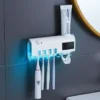 Solar Energy Bathroom Toothbrush Storage Box Toothbrush Holder Toothpaste Dispenser Multi-function Storage Holder USB Charger - Image 4